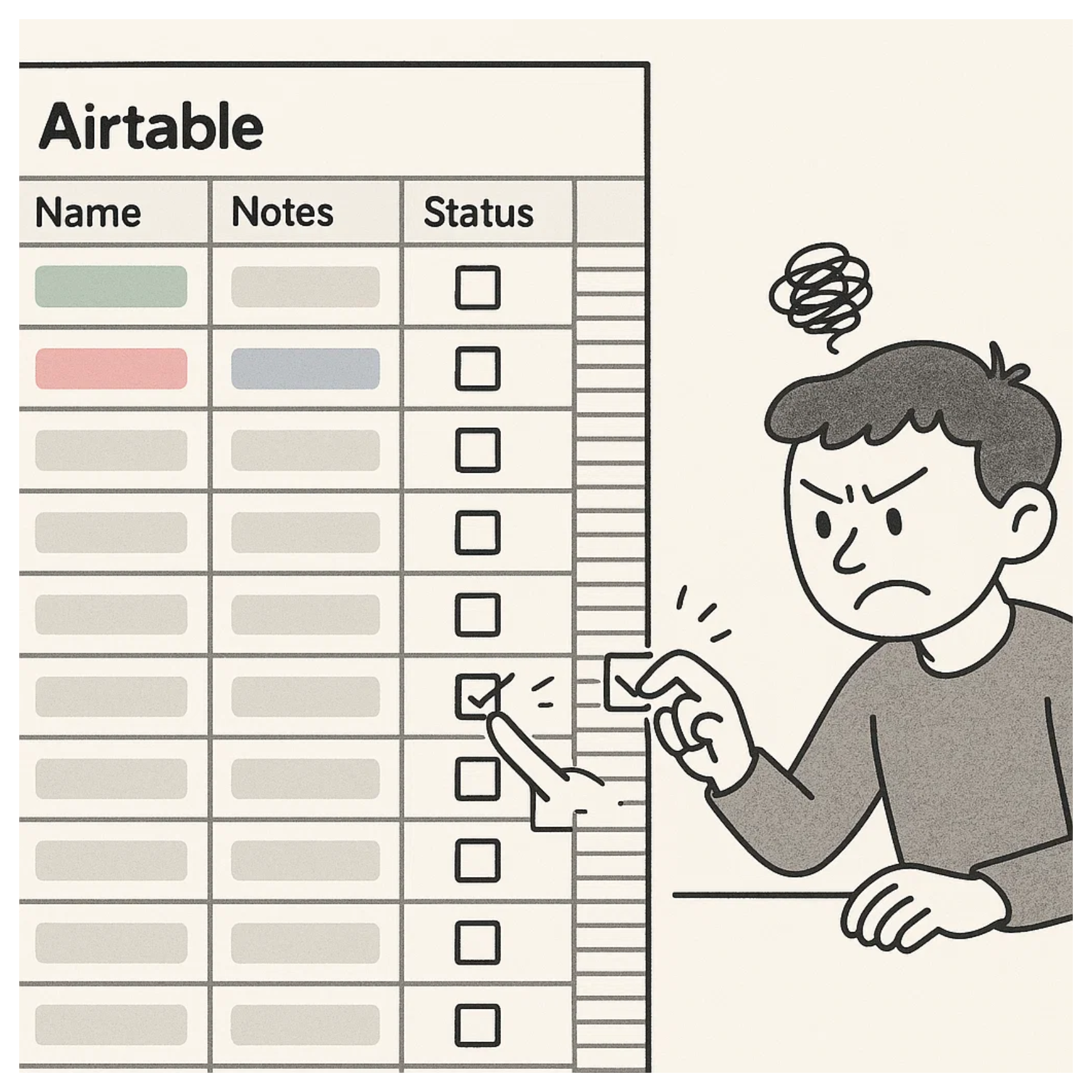 clicking each box manually is time-consuming