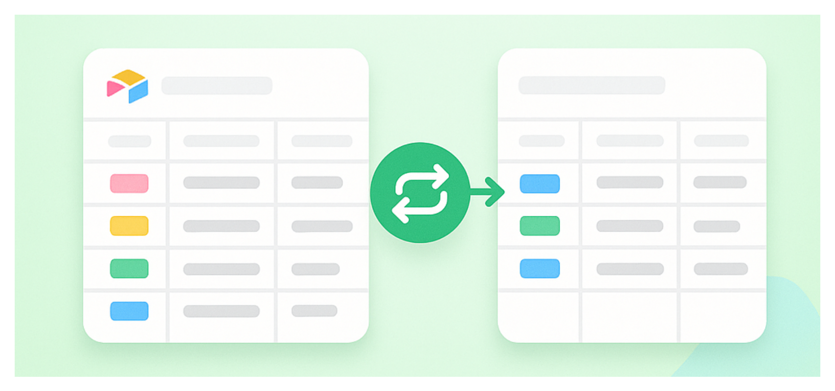 Sync a table to the destination base in Airtable