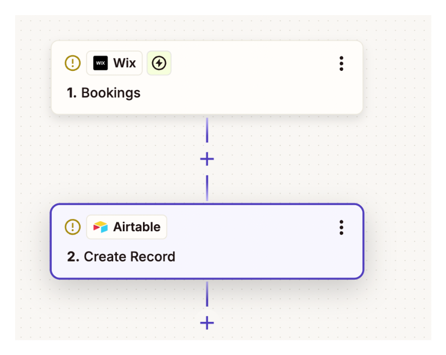 Wix to Airtable using Zapier
