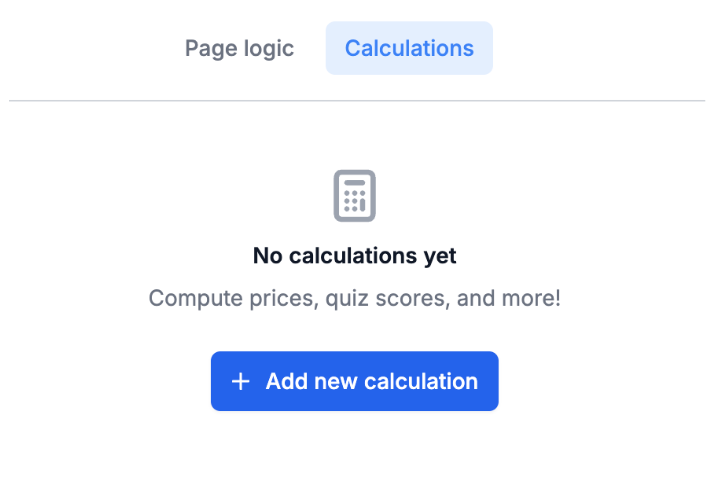 create calculations